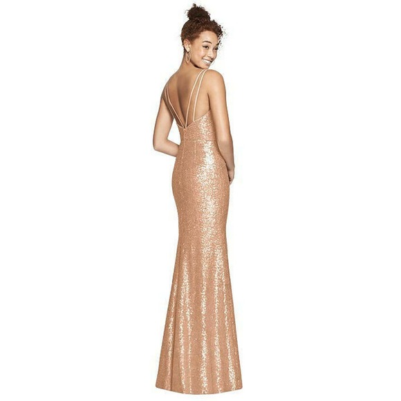 Dessy Collection Dresses & Skirts - Dessy Collection Rose Gold Bridesmaid Dress 3010